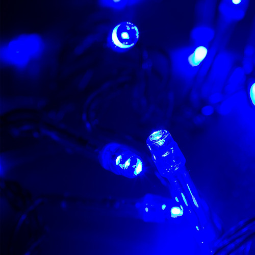 Serie Navideña 60 Led Luz Azul 3 Metros Cable Azul 3 Cajas