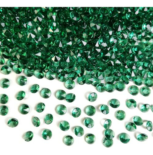 Diamantes Acrílicos Verdes 7mm Para Decoración De Eventos