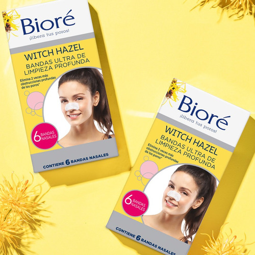 Imagen 3 de 3 de Bioré Witch Hazel Bandas Ultra De Limpieza Profunda