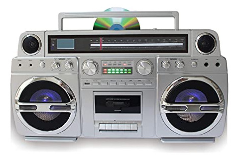 Boom Box Retro Techplay: Cd, Cassette, Bluetooth Y Usb
