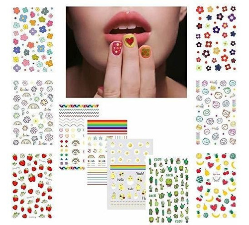 Etiquetas Y Calcomanías - Fanoshon Cute Nail Decals Stickers