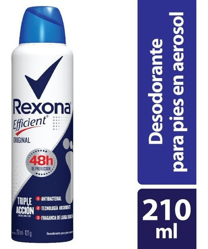 Desodorante Rexona Efficient Aerosol Pies X 210ml