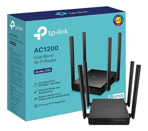 Router Inalambrico Tp-link Ac1200 Archer C50 V6 Dualband