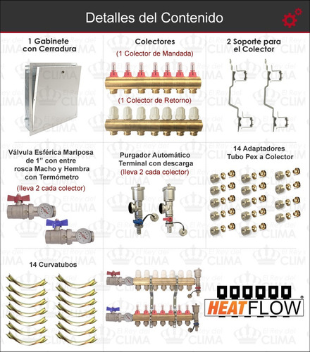 Colector 7 Vías Heat Flow Super Completo-caudal Y Termometro