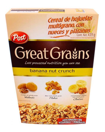 Cereal Post Great Grains Banana Nut Crunch 439g