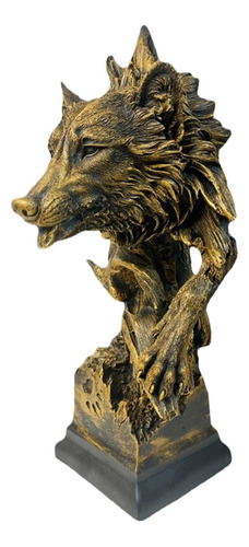 Escultura De Cabeza De , Estatua De Animal De Cabeza De Oro