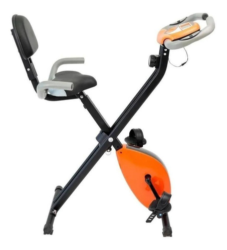 Imagem 2 de 4 de Bicicleta ergométrica dobrável WCT Fitness 55555102 vertical preta e amarela