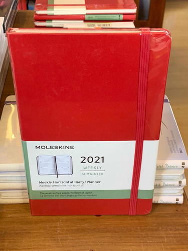 Agenda Moleskine 2021 Semanal Roja  -