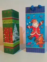 Comprar Caja Y Bolsa Navidad Regalo Para Botella Precio Cada Una