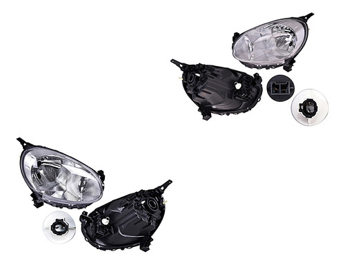 Set Faros Delanteros Depo Nissan March 2011 - 2020