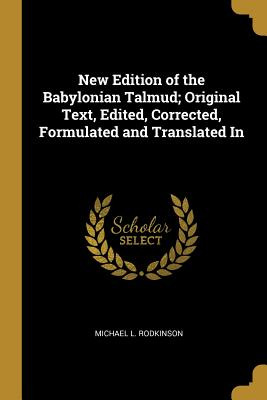 Libro New Edition Of The Babylonian Talmud; Original Text...