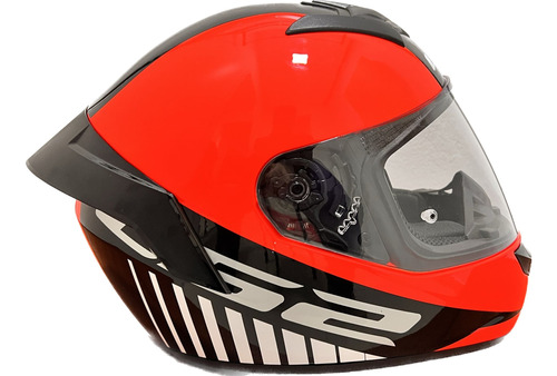 Casco Ls2 Ff352 Cron Negro Naranja