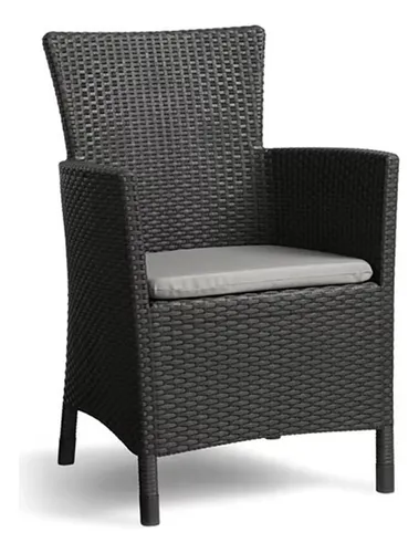 Set De Balcon Keter Iowa 2 Sillones 1 Mesa Graphite