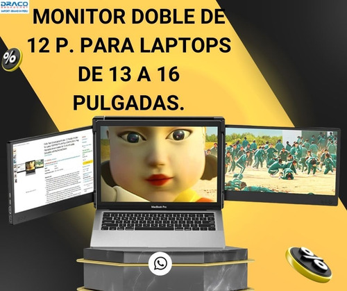 Monitor Extensor De Pantalla Portátil Doble Extendido