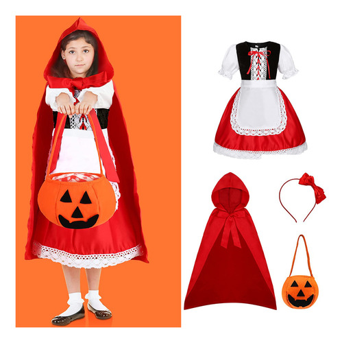 Ropa De Fiesta Infantil #5pcs Caperucita Roja