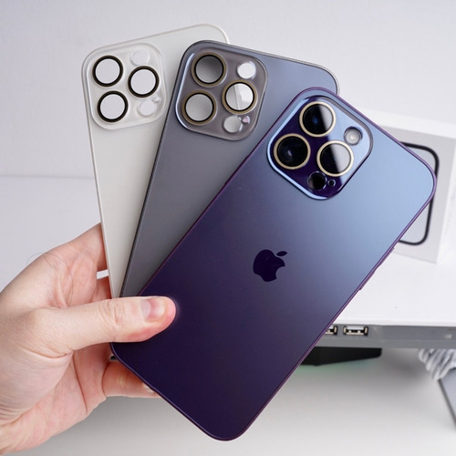 Capa Case Glass Luxo Premium Fosca Cromada Para iPhone