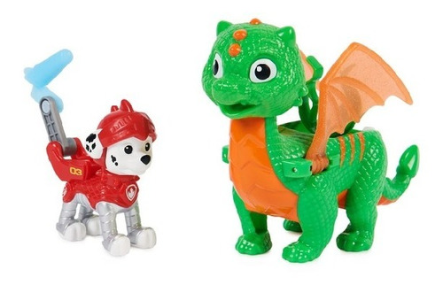 Paw Patrol Rescue Knights Figura Marshall Con Dragon Jade Ed