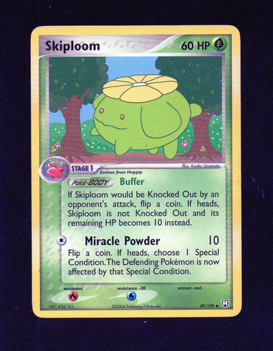 Carta Pokemon Tcg, Skiploom 49/109.  Exelente Mira!!!!