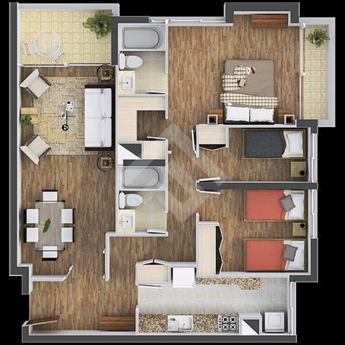 Departamento En Venta En San Miguel 3d/2b/e/b