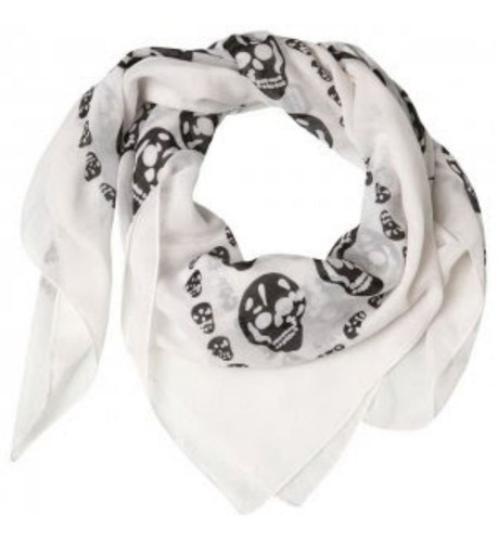 Punk Skull Bufanda Shawl Wrap Pashmina Pañuelo Flecos 