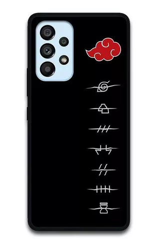 Capinha para celular Samsung Galaxy A10s Naruto - Nuvens Akatsuki