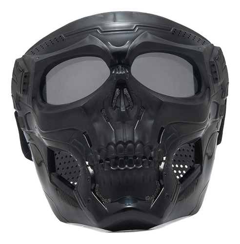 Goggle Máscaras Faciales Completas Lente Lente Negra Y Gris