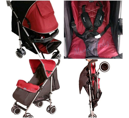 Coche Baston Para Bebes Modelo Travis Ebaby Color Rojo