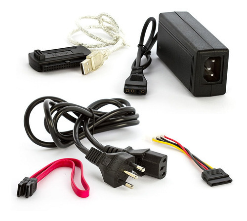 Adaptador Ide Sata 3 Em 1 Cor Preto