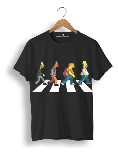 Remera: Abbey Road  The Simpsons Memoestampados