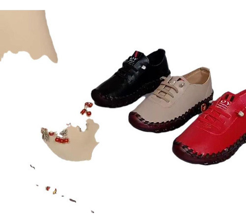 Para Mujer/costura Ortopédicos Cuero Zapatos De