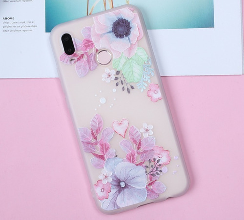Imagen 3 de 3 de Funda Protector Flores Slim Dama Hermosa Para Xiaomi Redmi