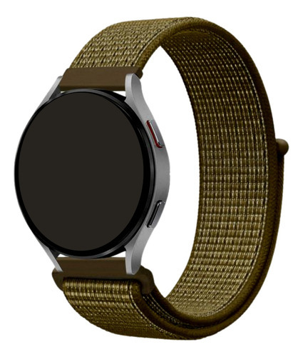 Correa de nailon con velcro para Galaxy Watch 4/5/6, color verde, 20 mm de ancho