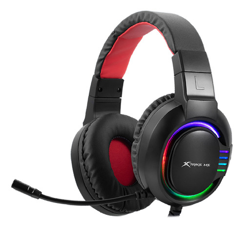 Auricular Vincha Gamer C/micro Luz Rgb Y Cable Xtrike Gh-405