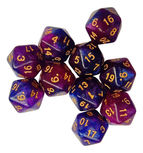 Jja 3 Dados Poliédricos D20 Para Juegos De Rol Ktv, Juego De