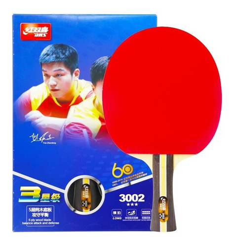 Dhs Raquete Tenis De Mesa Clássica 3002 Ma Long  Novo Modelo