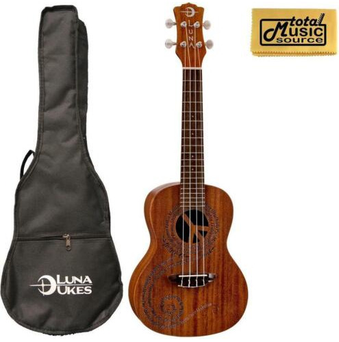 Luna Concert Ukulele Maluhia With Gigbag & Tms Polishing Eeb