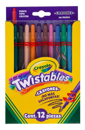 Crayones Crayola Twistables 12 Piezas Punta Tipo Crayón