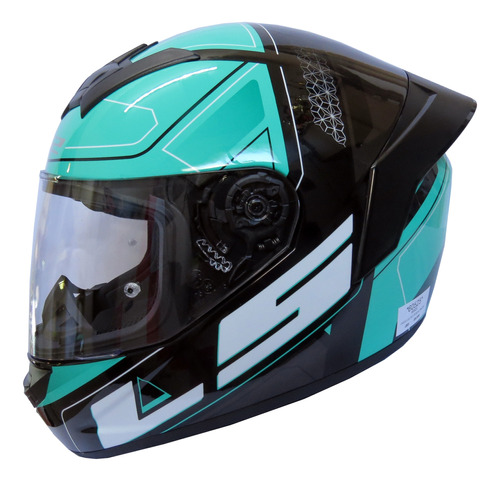 Casco Integral Ls2 Ff352 Rookie Diseño Ultra Preto Green