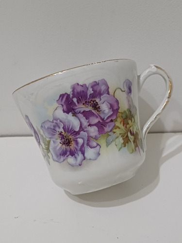 Taza De Te De Porcelana Europea Violetas Mug 