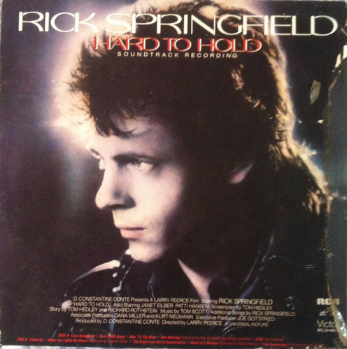 Rick Springfield, Hard To Hold, Lp Nacional