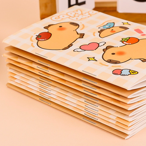 15 Unidades De Caderno Kapibara A7, Caderno De Lição De Casa