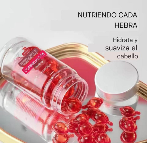 Capsulas Reparación Capilar Cabello Nutre Pelo Brillo 2 Pzs