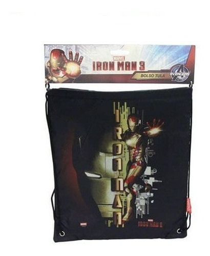 Bolso Escolar Tipo Tula De Iron Man 3 Capi