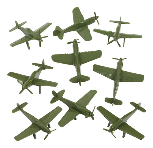 Timmee Ww2 Fighter Ace Planes - Od Green 9pc Plastico Ejerci