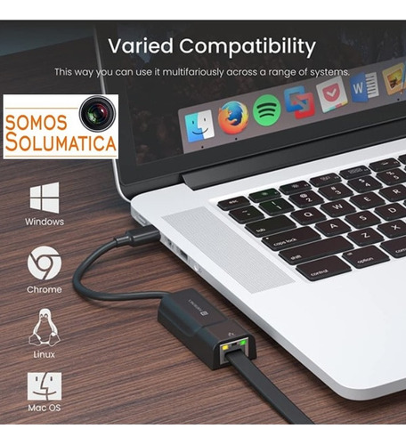 Adaptador De Red - Tipo C A Rj45 Lan Ethernet 10/100/1000gbs