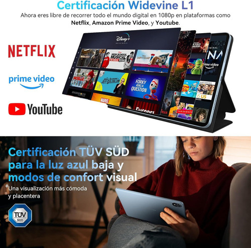 A Tableta Con Funda Blackview Tab18, 256 Gb + 24 Gb De Ram,