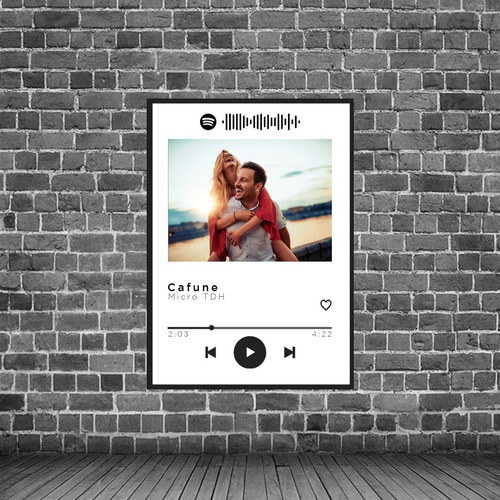 Cuadro Personalizado Spotify Con Código Imprimible