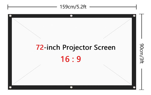 72 Pulgadas Pantalla De Proyección Portátil Plegable Proyecc