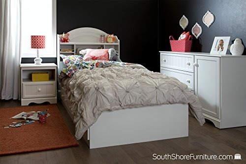 South Shore Savannah Dresser De 3 Gavetas Con Puerta, Blanco