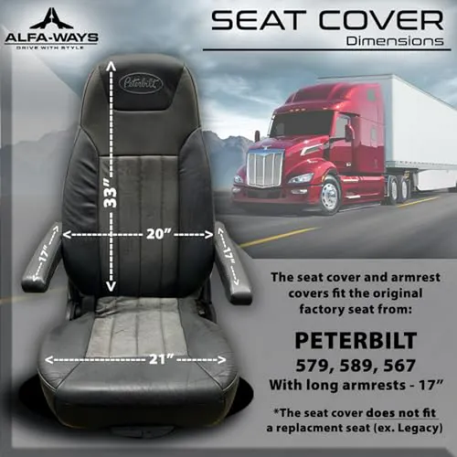 Cubre Asientos Para Camiones Compatible Con Peterbilt 579, 5
